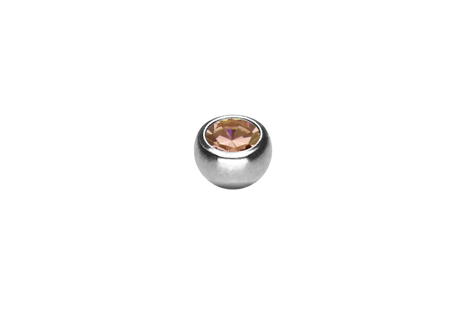Titan Schraubkugel KRISTALL von Piercingline